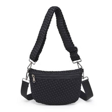 Load image into Gallery viewer, Ethereal - Woven Neoprene Crossbody Bag: Black