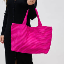 Load image into Gallery viewer, Sky's The Limit - Large Woven Neoprene Tote: Nude