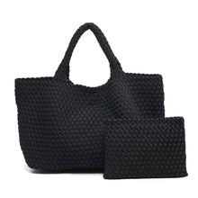 Load image into Gallery viewer, Sky's The Limit - Large Woven Neoprene Tote: Nude