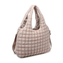 Load image into Gallery viewer, Elevate - Quilted Puffer Nylon Hobo: Grey