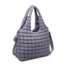 Load image into Gallery viewer, Elevate - Quilted Puffer Nylon Hobo: Grey