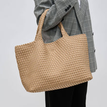 Load image into Gallery viewer, Sky's The Limit - Large Woven Neoprene Tote: Nude