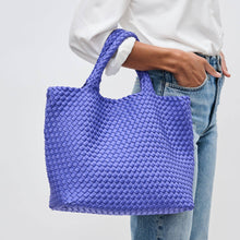 Load image into Gallery viewer, Sky's The Limit - Medium Woven Neoprene Tote: Black Nude