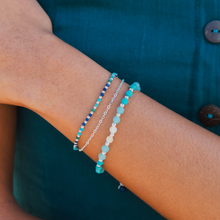 Load image into Gallery viewer, Enlightenment + Wisdom 2mm Healing Layered Bracelet (Silver)