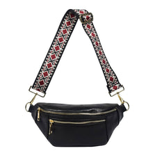 Load image into Gallery viewer, The Soho | Dual Zipper Sling Bag: Black