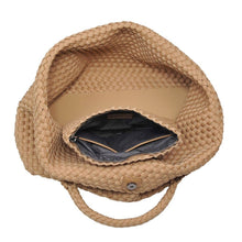 Load image into Gallery viewer, Sky's The Limit - Large Woven Neoprene Tote: Nude