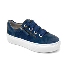 Load image into Gallery viewer, Aubrey Platform Lace-Up - Navy