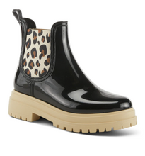 Load image into Gallery viewer, Reva Rain Boot Leo-Black