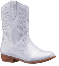 Load image into Gallery viewer, Filian Cowgirl Boot - Silver Metallic