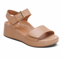 Load image into Gallery viewer, Ariel Adjustable Quarter Strap Wedge-Sand