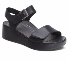 Load image into Gallery viewer, Ariel Adjustable Quarter Strap Wedge-Black