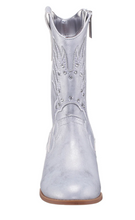 Load image into Gallery viewer, Filian Cowgirl Boot - Silver Metallic