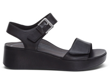 Load image into Gallery viewer, Ariel Adjustable Quarter Strap Wedge-Black