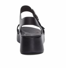 Load image into Gallery viewer, Ariel Adjustable Quarter Strap Wedge-Black