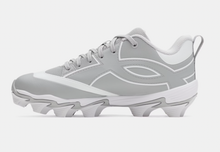 Load image into Gallery viewer, Boy's UA Leadoff Icon Low RM Jr. Cleat - Grey