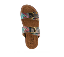 Load image into Gallery viewer, L'Artiste Glaze Slide Sandal- Blue Multi