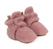 Load image into Gallery viewer, Sherpa Snap Booties - Blush