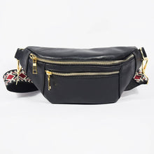 Load image into Gallery viewer, The Soho | Dual Zipper Sling Bag: Black