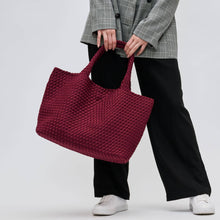 Load image into Gallery viewer, Sky's The Limit - Large Woven Neoprene Tote: Nude