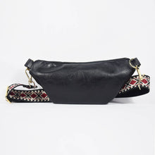 Load image into Gallery viewer, The Soho | Dual Zipper Sling Bag: Black