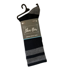 Load image into Gallery viewer, Merino Wool Shoe Box Socks - Midweight Cyclone Blend