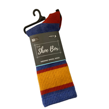 Load image into Gallery viewer, Merino Wool Shoe Box Socks - Midweight Cyclone Blend