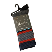 Load image into Gallery viewer, Merino Wool Shoe Box Socks - Midweight Cyclone Blend