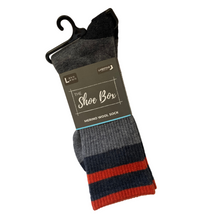 Load image into Gallery viewer, Merino Wool Shoe Box Socks - Midweight Cyclone Blend