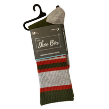 Load image into Gallery viewer, Merino Wool Shoe Box Socks - Midweight Cyclone Blend