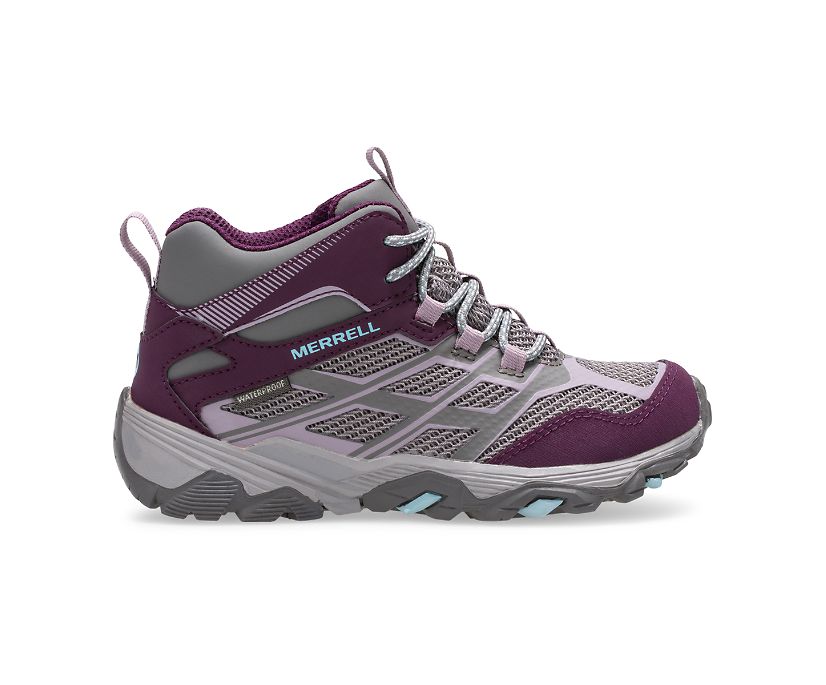 Big Kid's Moab FST Mid Waterproof Plum – The Shoe Box