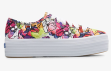 Load image into Gallery viewer, Triple Up Watercolor Floral-White/Purple