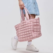 Load image into Gallery viewer, Dreamer - Quilted Puffer Nylon Tote: Rose
