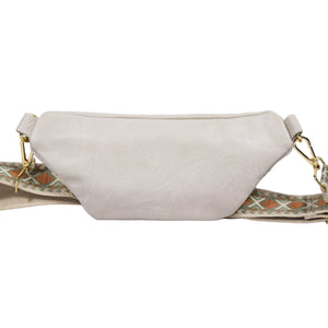 The Soho | Dual Zipper Sling Bag: Brown