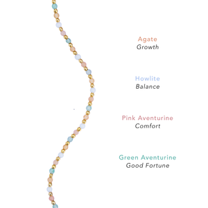 Good Fortune + Growth 2mm Healing Layered Bracelet