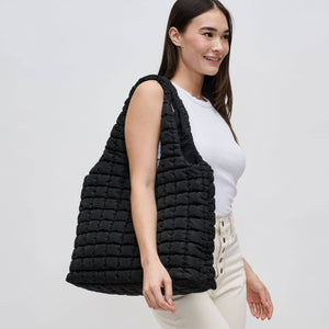 Elevate - Quilted Puffer Nylon Hobo: Grey