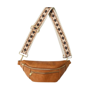 The Soho | Dual Zipper Sling Bag: Ivory