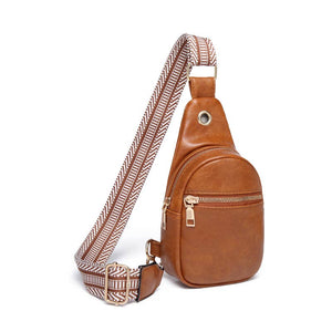 The Palmer | Sling Bag with Zipper Pocket: Pink