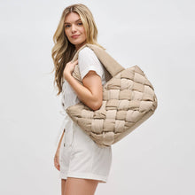 Load image into Gallery viewer, Intuition East West Woven Nylon Tote: Nude
