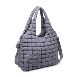 Elevate - Quilted Puffer Nylon Hobo: Grey