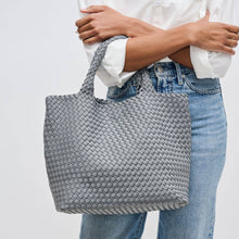 Load image into Gallery viewer, Sky&#39;s The Limit - Medium Woven Neoprene Tote: Black Nude
