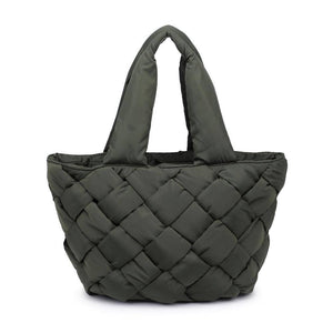 Intuition East West Woven Nylon Tote: Nude