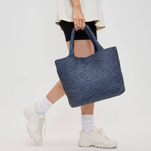 Load image into Gallery viewer, Sky&#39;s The Limit - Medium Woven Neoprene Tote: Black Nude
