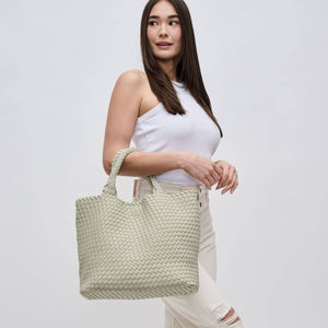 Sky's The Limit - Medium Woven Neoprene Tote: Black Nude