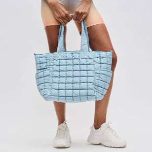 Dreamer - Quilted Puffer Nylon Tote: Rose