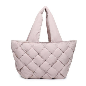 Intuition East West Woven Nylon Tote: Nude