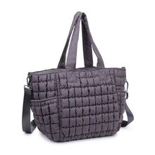 Load image into Gallery viewer, Dreamer - Quilted Puffer Nylon Tote: Black
