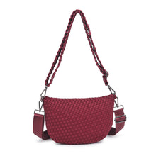 Load image into Gallery viewer, Ethereal - Woven Neoprene Crossbody Bag: Fuchsia

