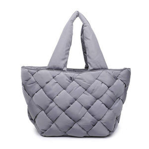 Intuition East West Woven Nylon Tote: Nude