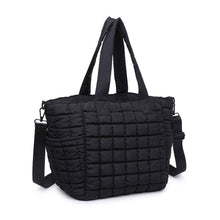 Load image into Gallery viewer, Dreamer - Quilted Puffer Nylon Tote: Black
