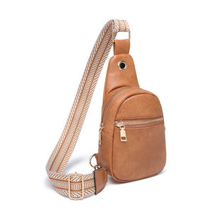 The Palmer | Sling Bag with Zipper Pocket: White